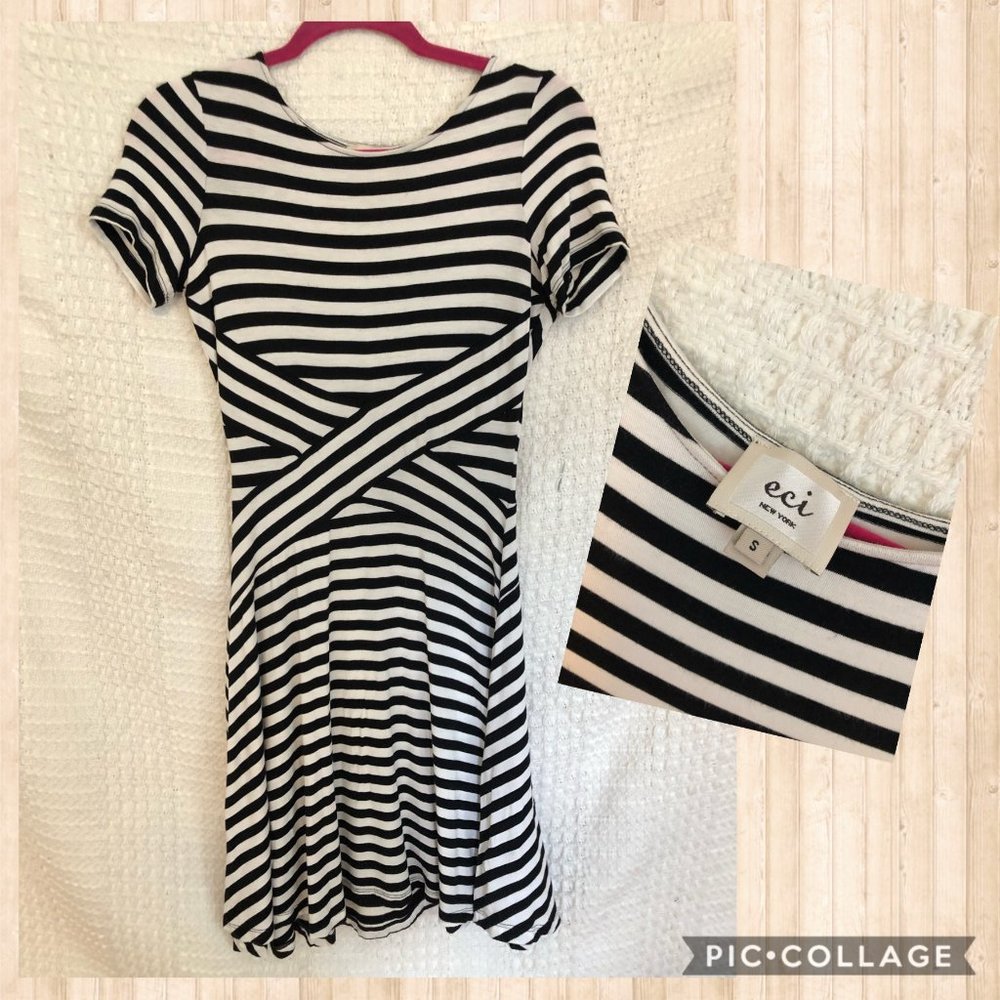 Black and white striped dress by Eci